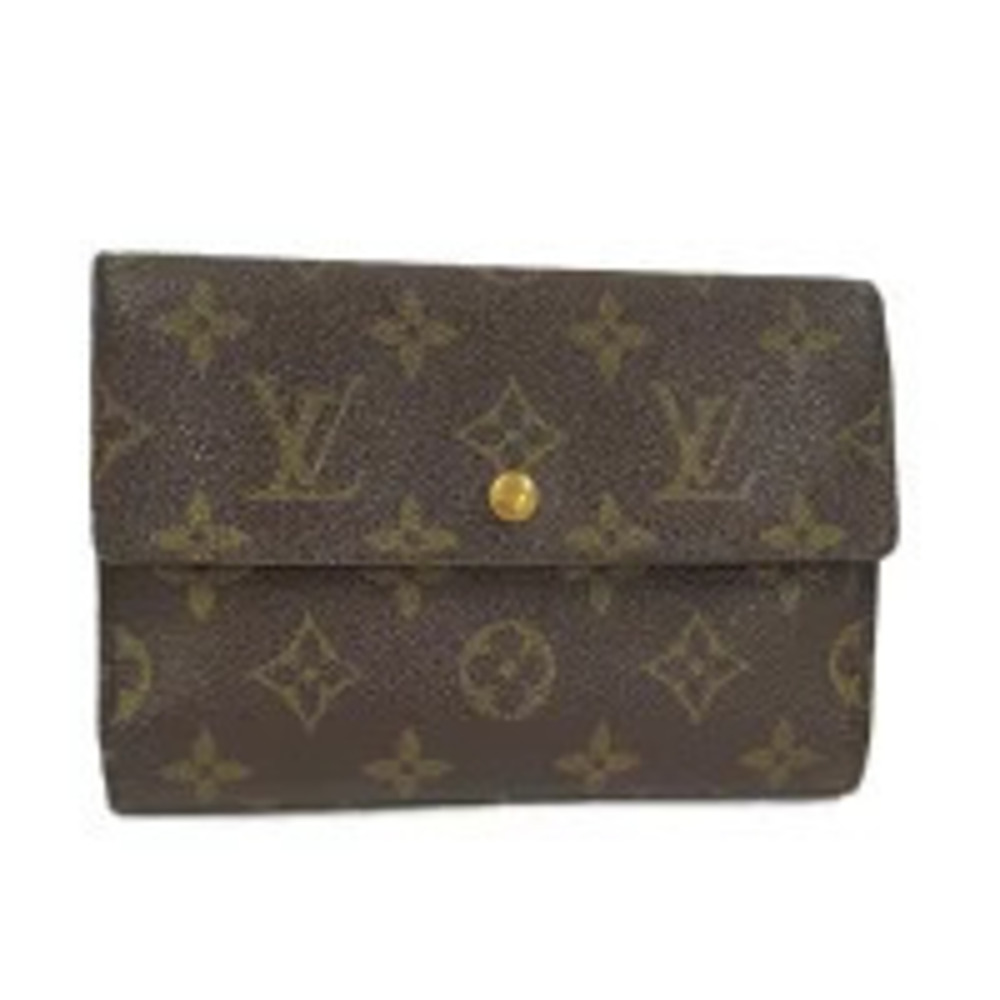 LOUIS VUITTON Portefeuille Tresor Etui Papier Tri fold Wallet Monogram